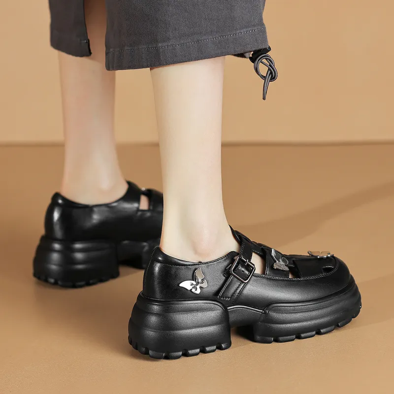CAMEIDO Platform Shoes 6.5cm Women's Black-3