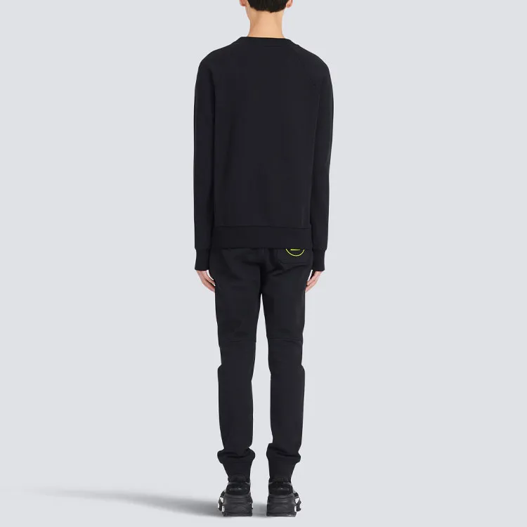 BALMAIN Logo Print Crewneck Sweatshirt-3