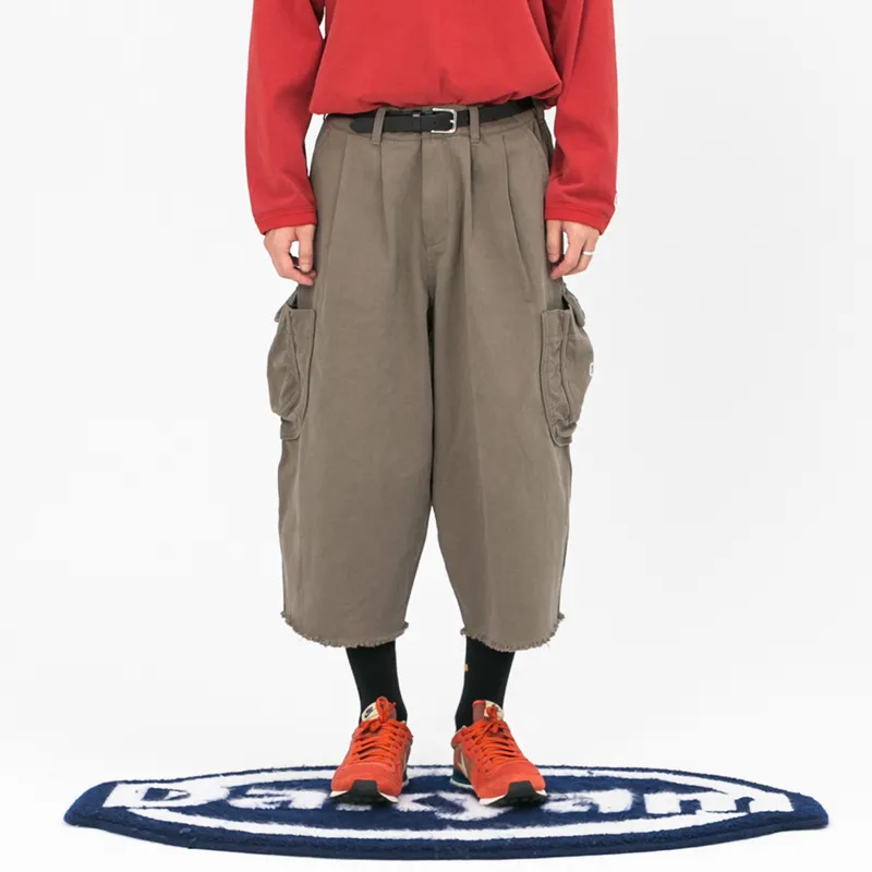 DAKYAM Baggy Pants Casual Pants Unisex Olive-2