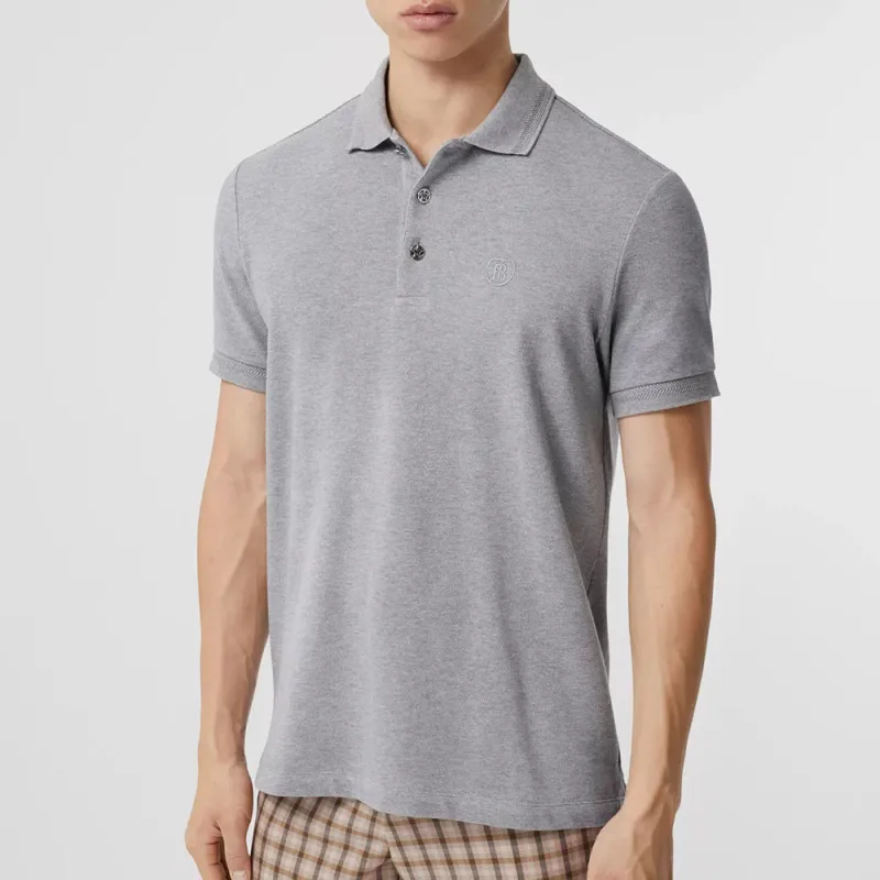 Burberry Polo Shirt Men's Light Gray-1
