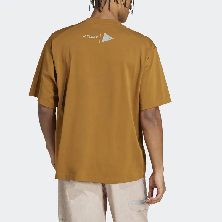 Adidas TERREX X And Wander T Shirts Unisex Yellow-2