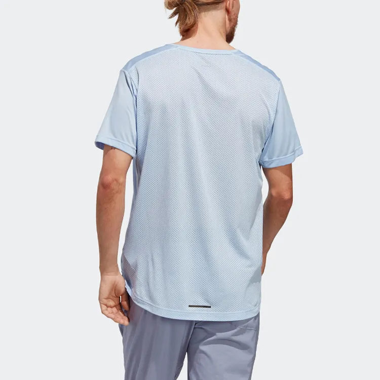Adidas T Shirts Men Light Pink Blue-1
