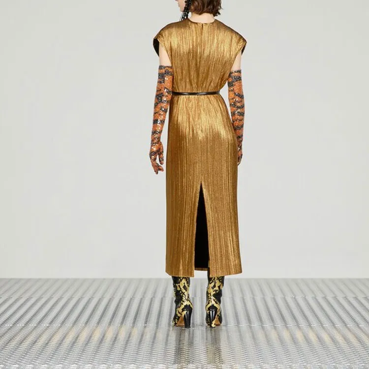 GUCCI Cady Lamé Midi Dress-3