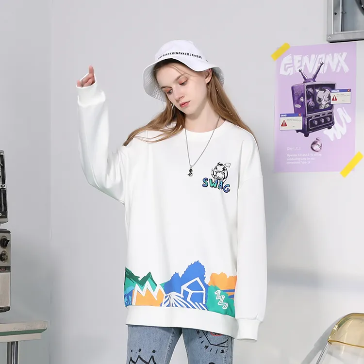 GENANX Crew Neck Loose Fit Regular Sweatshirt Unisex-9