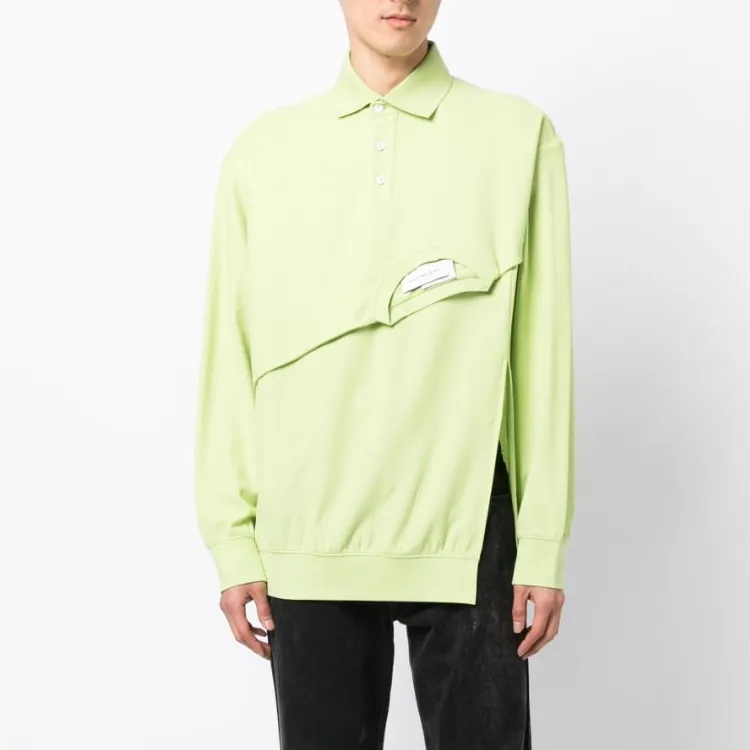 Feng Chen Wang Asymmetric-design Polo Shirt-1