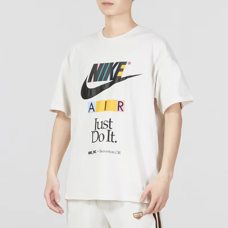 Nike T Shirts Men White-3
