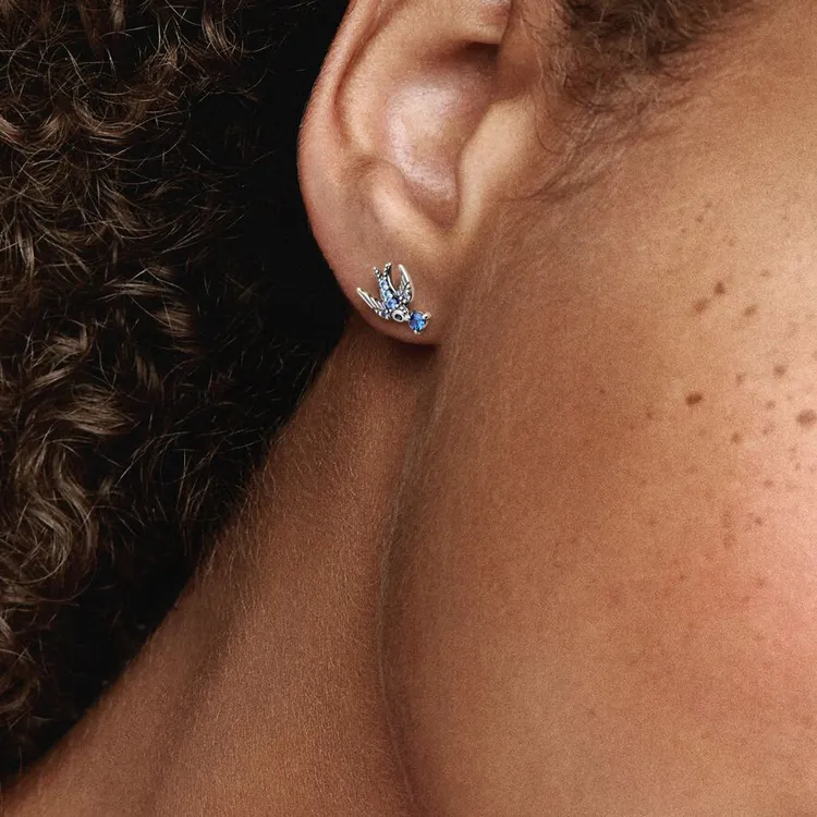 Pandora Stud Earrings Women's Silver-1