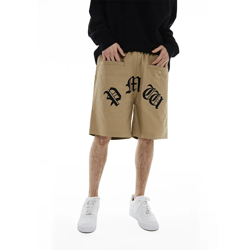 P.M.W SS21 Loose Fit Shorts Men's Khaki-2