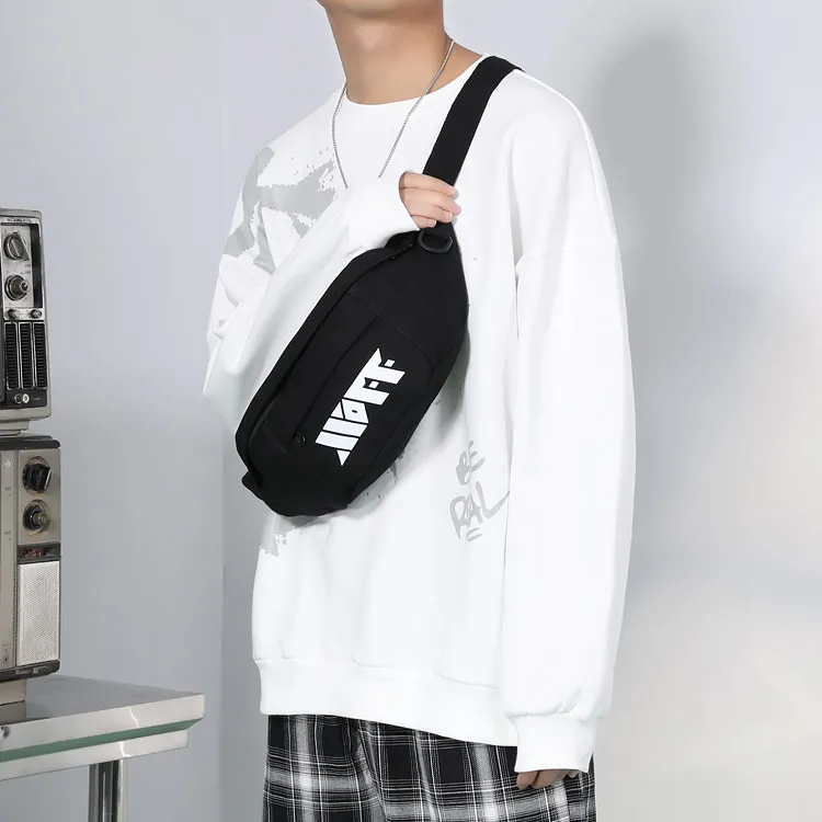 XXOFF Cotton With Polyester Crossbody Bag Regular Unisex Black-3