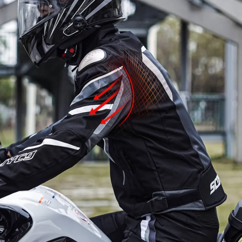 SCOYCO Motorcycle Jacket Unisex Black-1