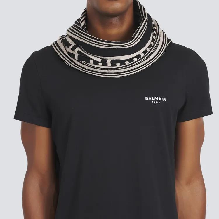 BALMAIN Knit Scarves Men Black-2