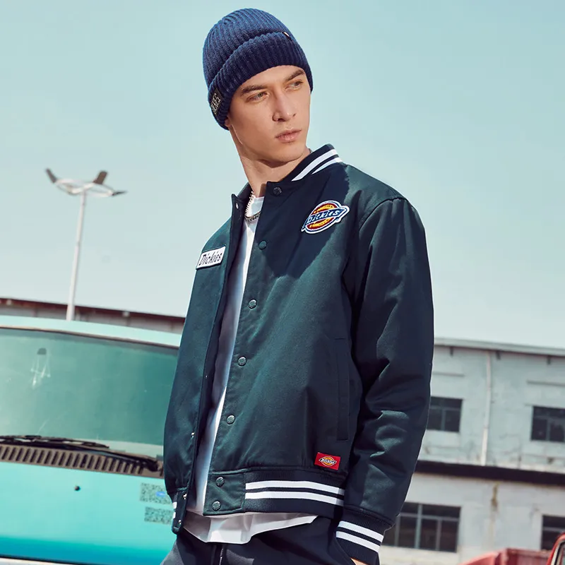Dickies Puffer Jacket Winter Unisex Dark Marine Blue-4