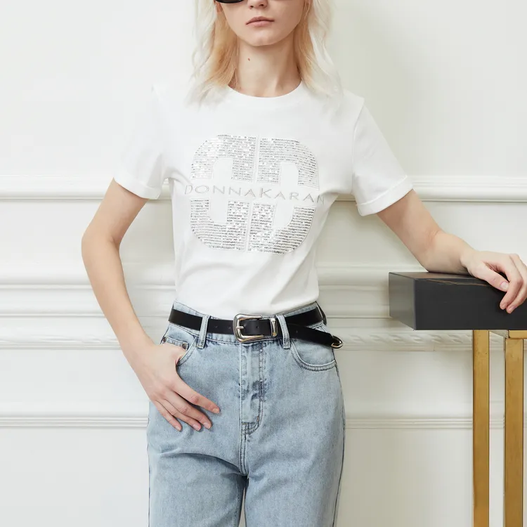 DKNY T-Shirts Women's White-3