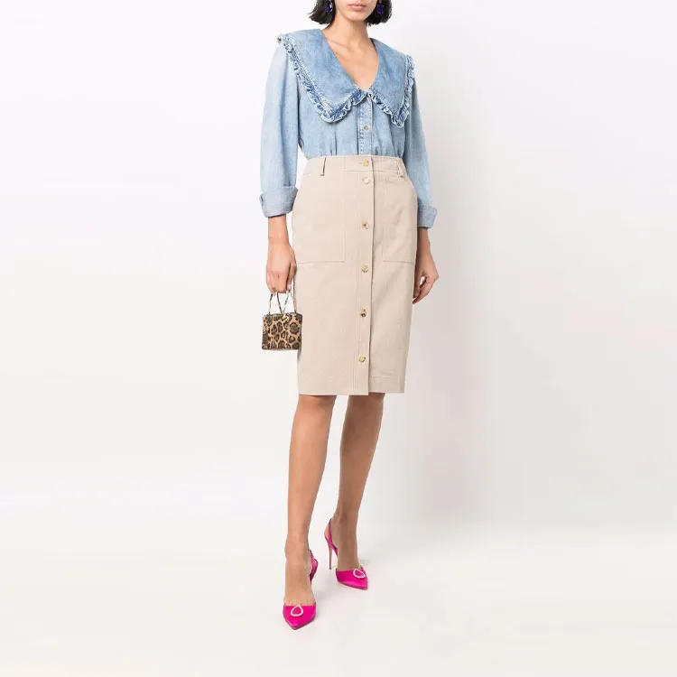 MOSCHINO Safari Buttoned Skirt-3