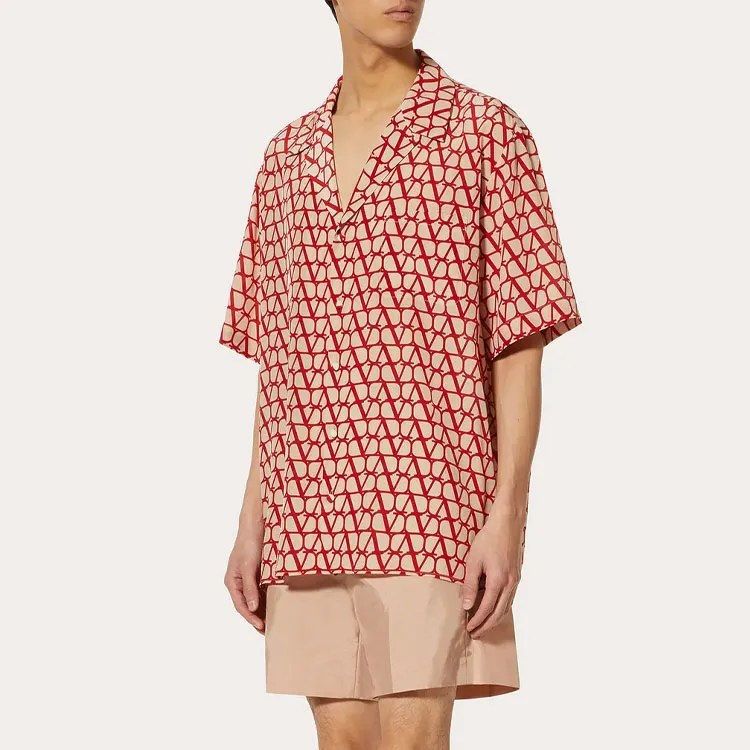 Valentino Shirts Men Red-3