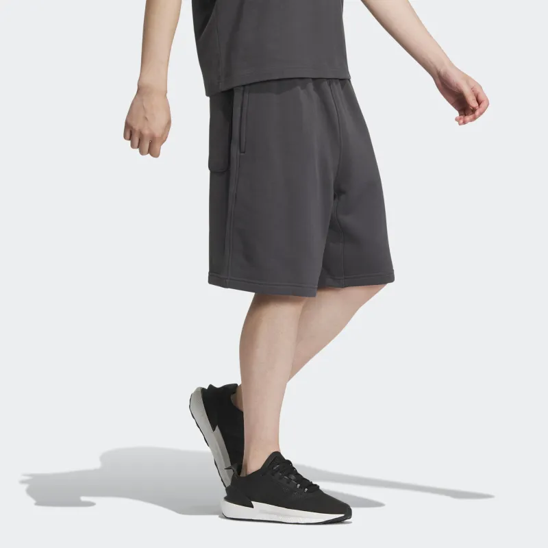 Adidas Casual Shorts Men Solid Dark Gray-3