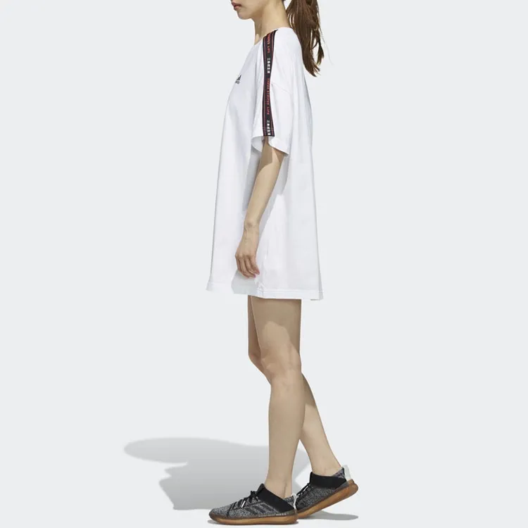 Adidas Short Sleeved Dress Women's White-5