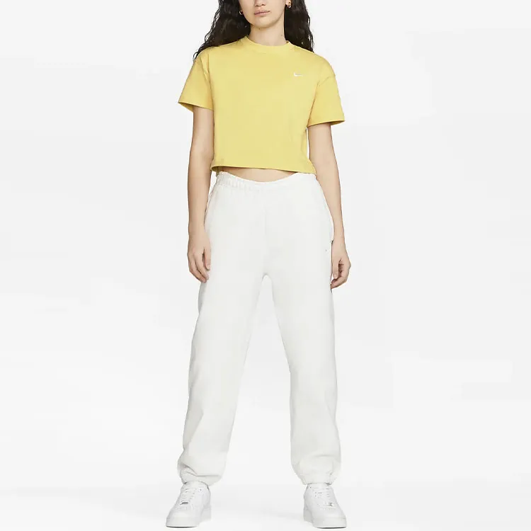 Nike Women's W Nrg Solo Swoosh Ss Tee Yellow-2