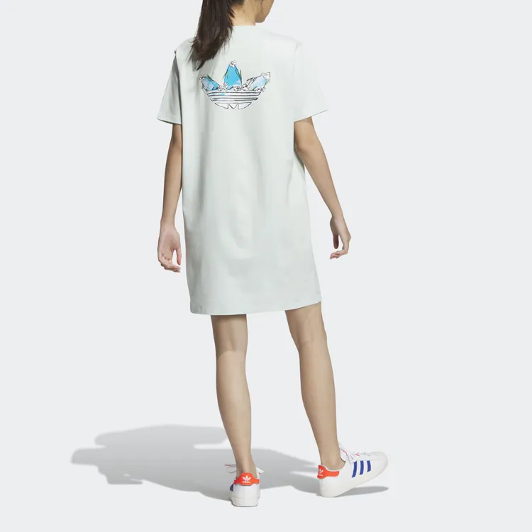 Adidas Originals Short Sleeved Dresses Women's Light Green-3