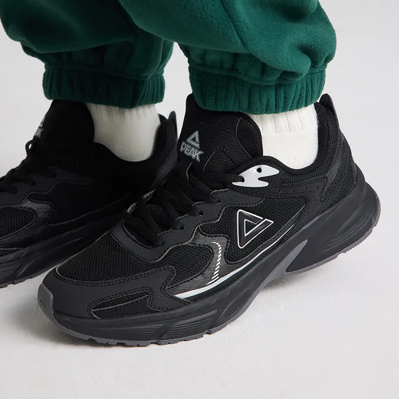 PEAK OG 7000 Cushioning Abrasion Resistant Breathable Low Top Running Shoes Men's Black-9