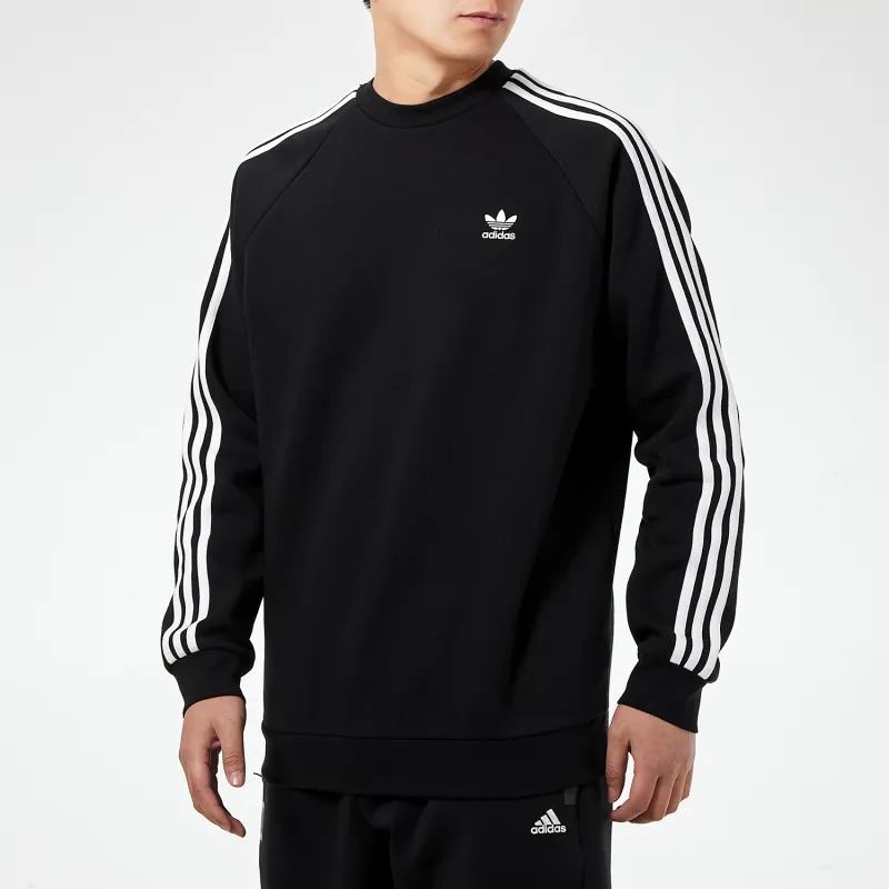 Adidas Originals 3 Stripes Sweatshirts Men Black-2