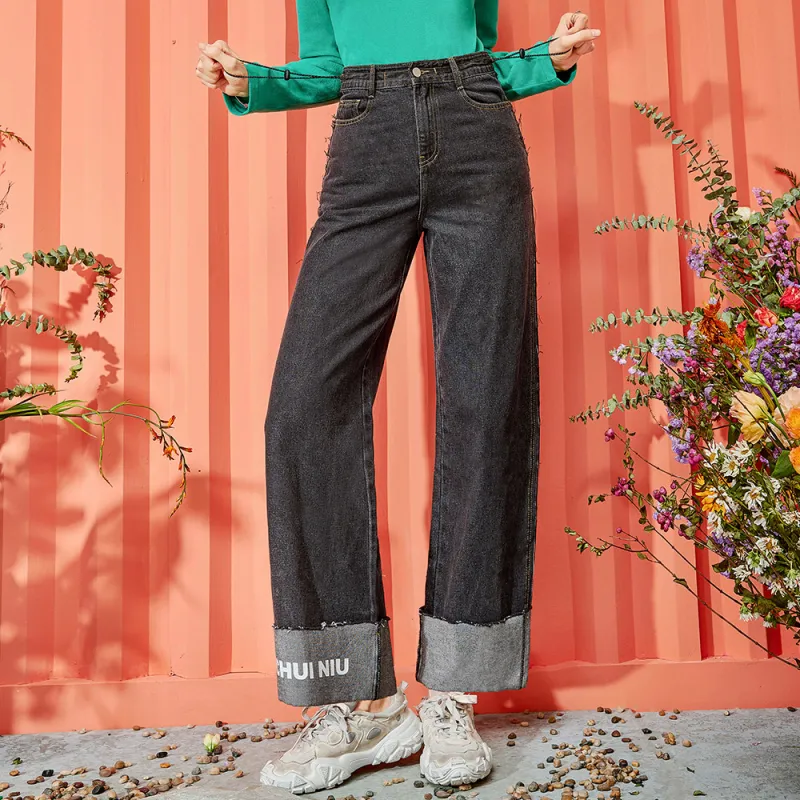 SEENFAAN Straight Thickened Jeans Unisex-2