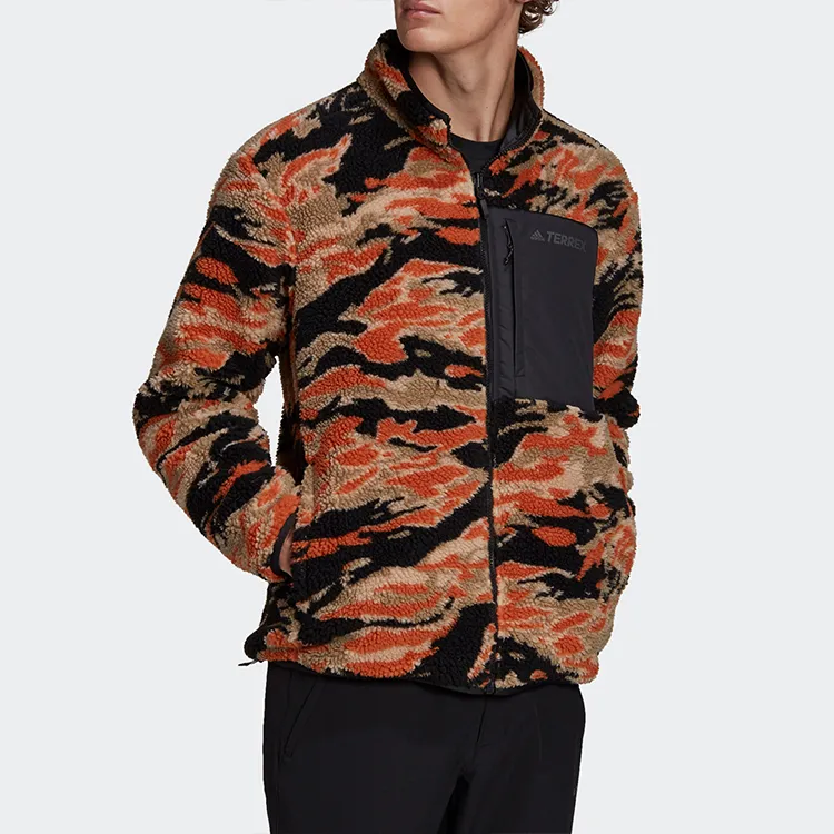 Adidas SHERPA Jacket Men's Orange Color-Blocking-6