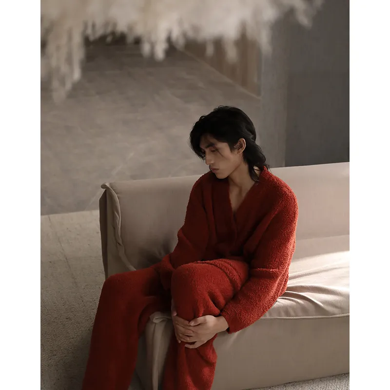 Same Language Pajama Set Men's Red-3