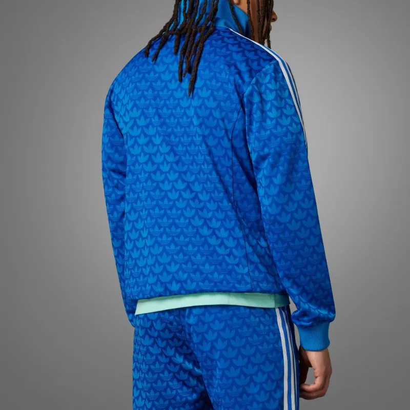 Adidas Originals ADICOLOR 70S MONOGRAM TRACK Sweatshirt Men's Blue-4