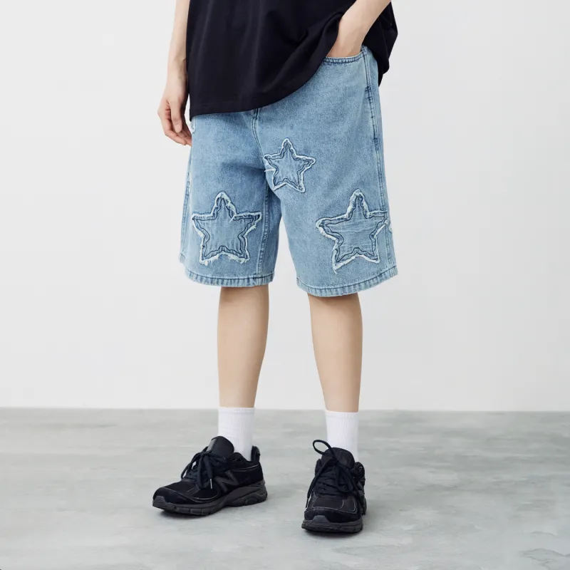LKOD Loose Fit Shorts Unisex Blue-4