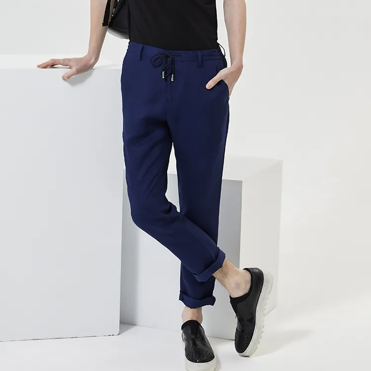 DAVID NAMAN Casual Pants Men's Blue-3
