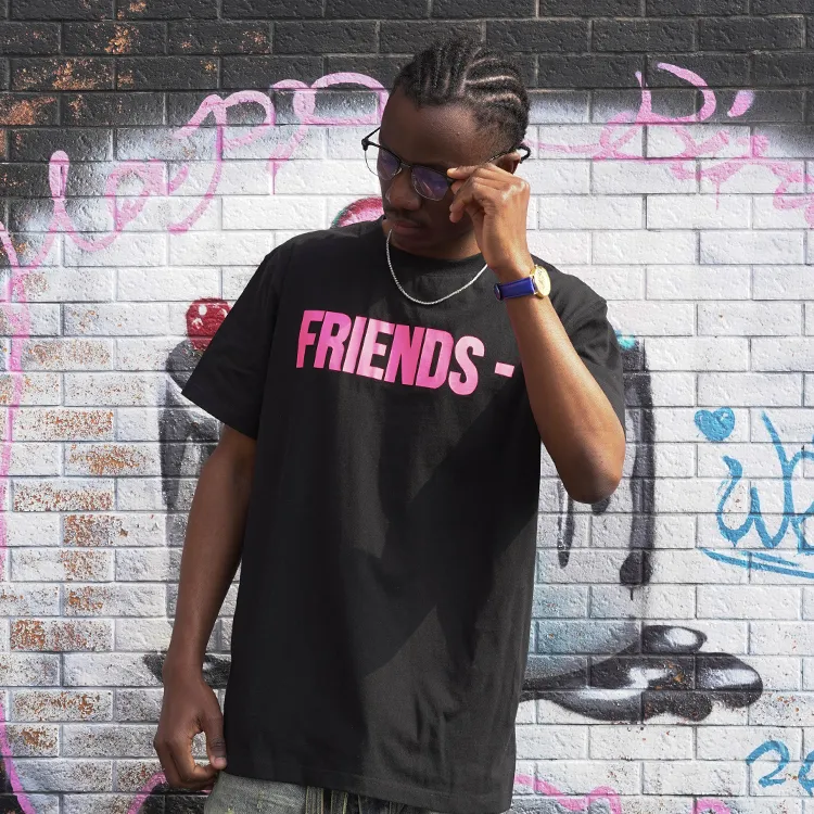 VLONE Big Logo Series T Shirts Unisex Black-2