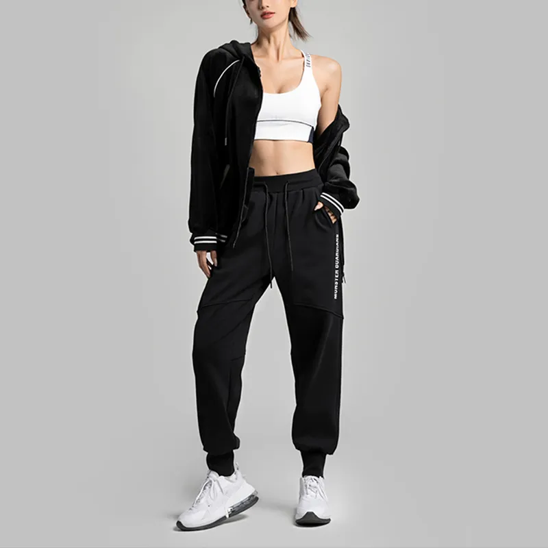 Monster Guardians Loose Fit Thickened Pilot Jacket Women's Black-1