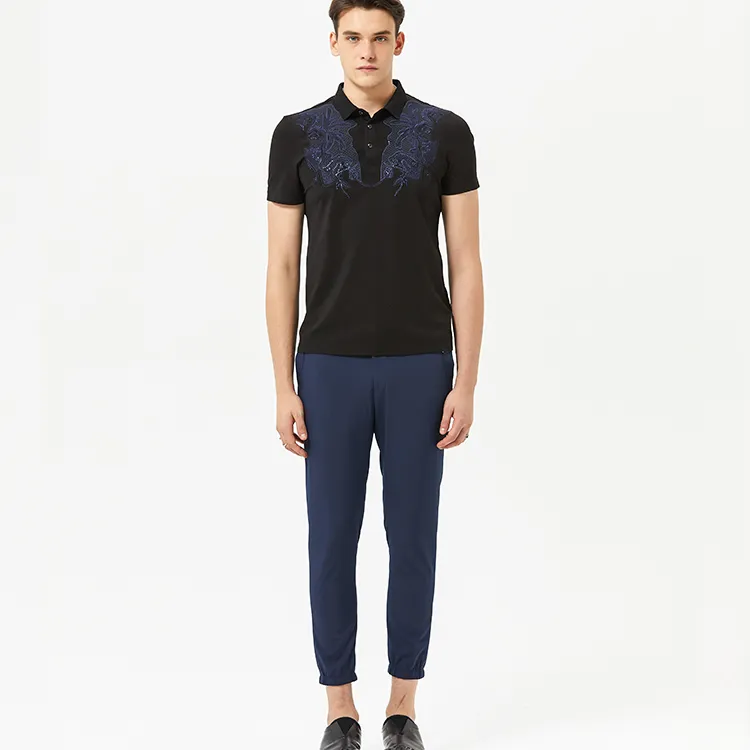DAVID NAMAN Straight Casual Pants Men's Navy Blue-3