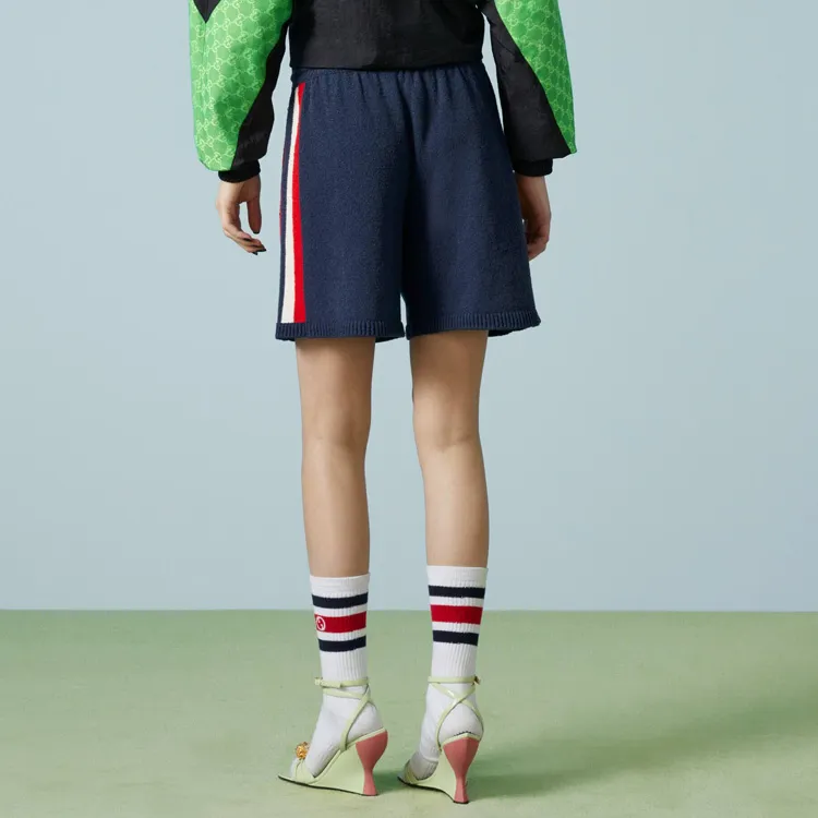 GUCCI Logo-patch Track Shorts-2