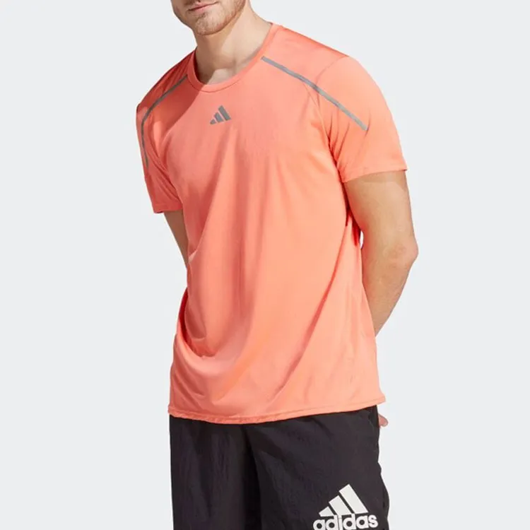Adidas T-Shirts Men Coral Orange-2