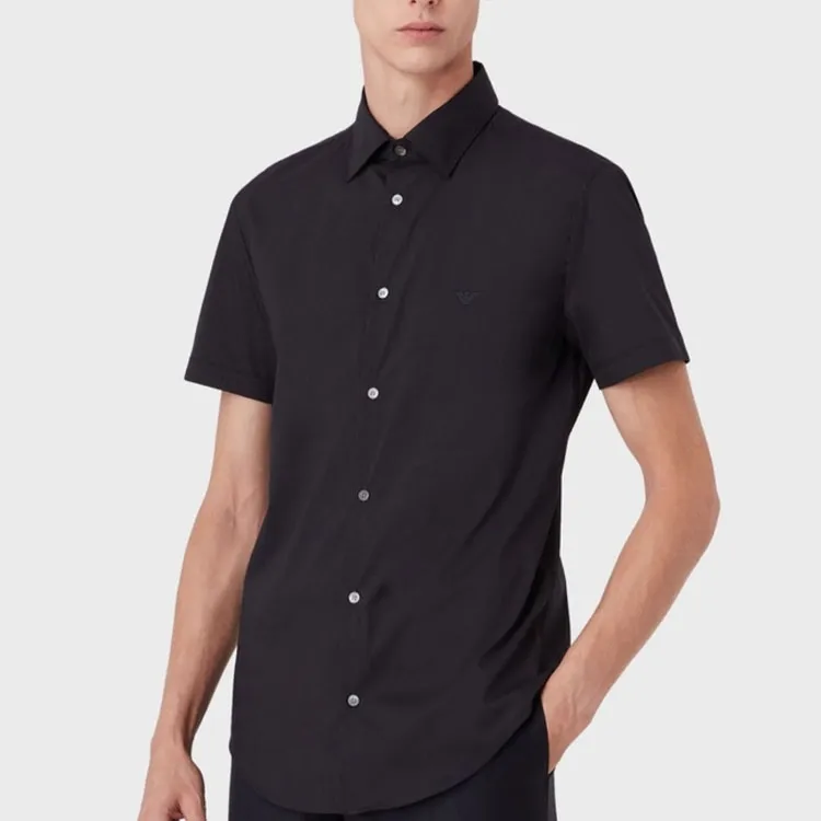 EMPORIO ARMANI Short sleeved Stretch Nylon blend Shirt-2