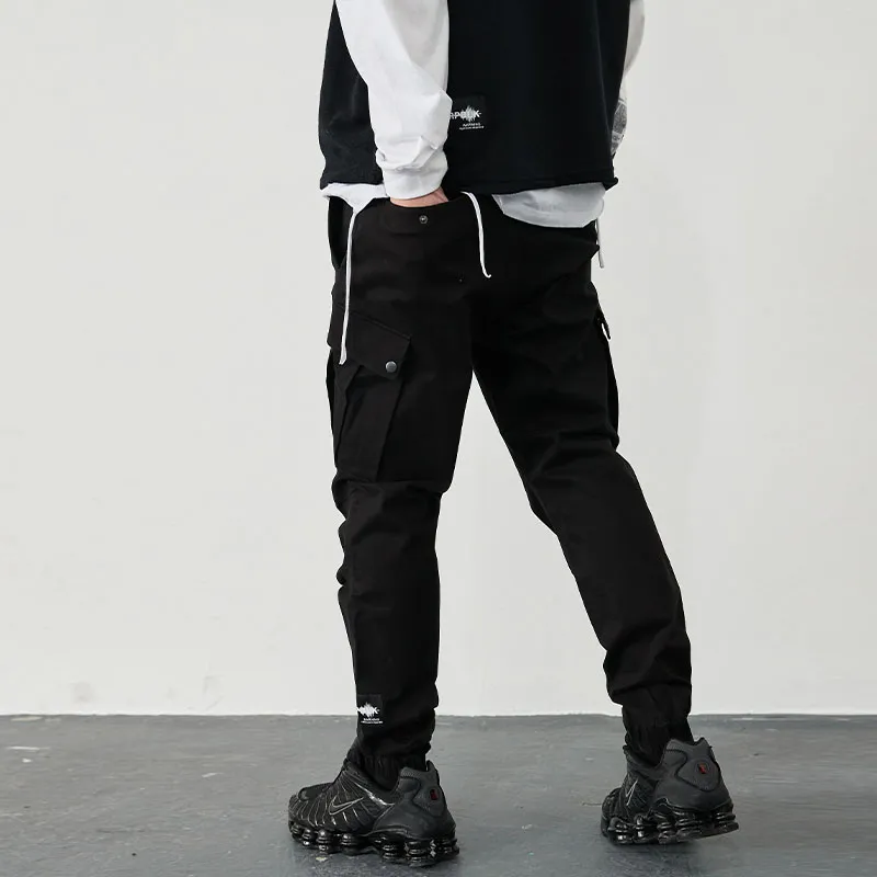 FORCEREPUBLIK Casual Pants Unisex Black-4