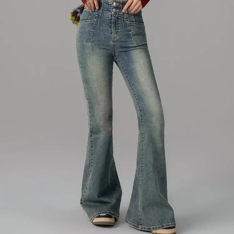 CHUU Jeans Women's Dark Denim Blue-2