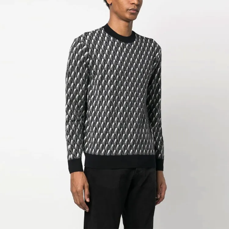 EMPORIO ARMANI Geometric Logo knit Jumper-1