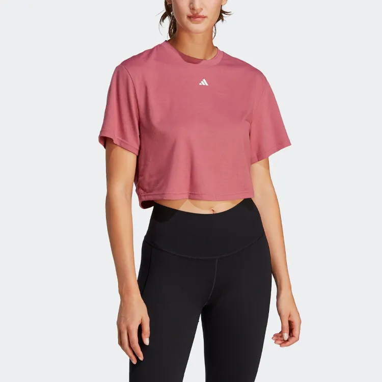 Adidas Crop Tops Women's Stratum Pink-1