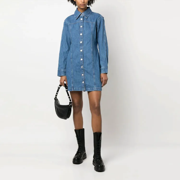 Levis Long sleeve Button up Mini Dress-1