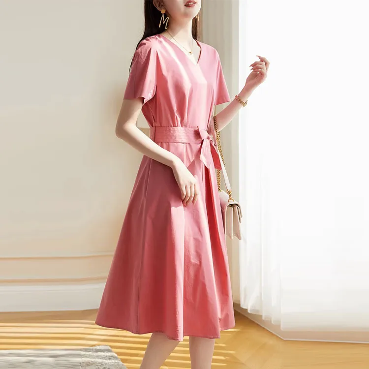 Dme Short Sleeved Dresses Women's Exquisite Red-2