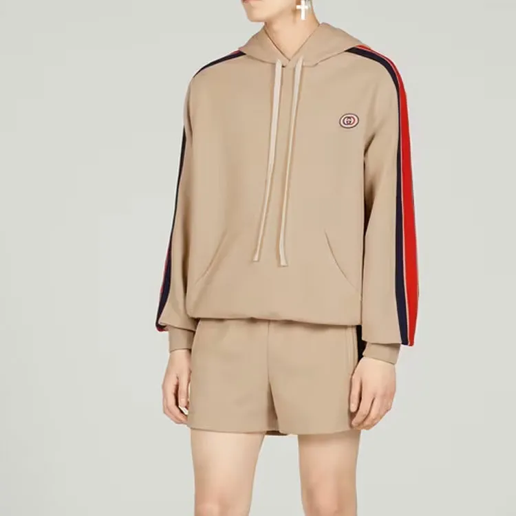 GUCCI Stripe detail Gg Hoodie-4
