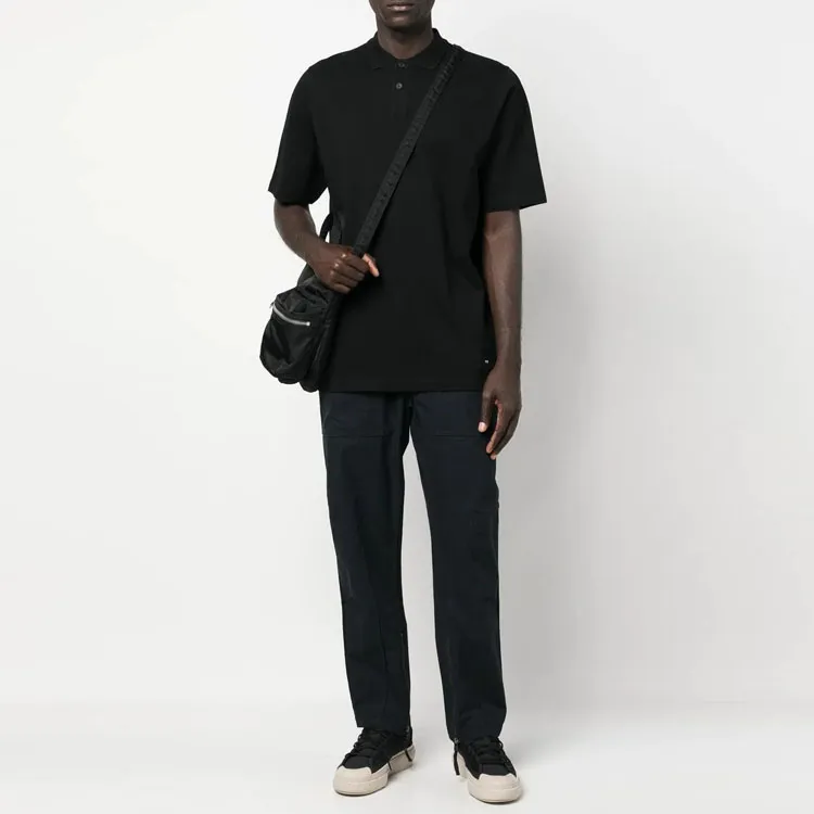 Y 3 Polo Shirts Unisex Black-2