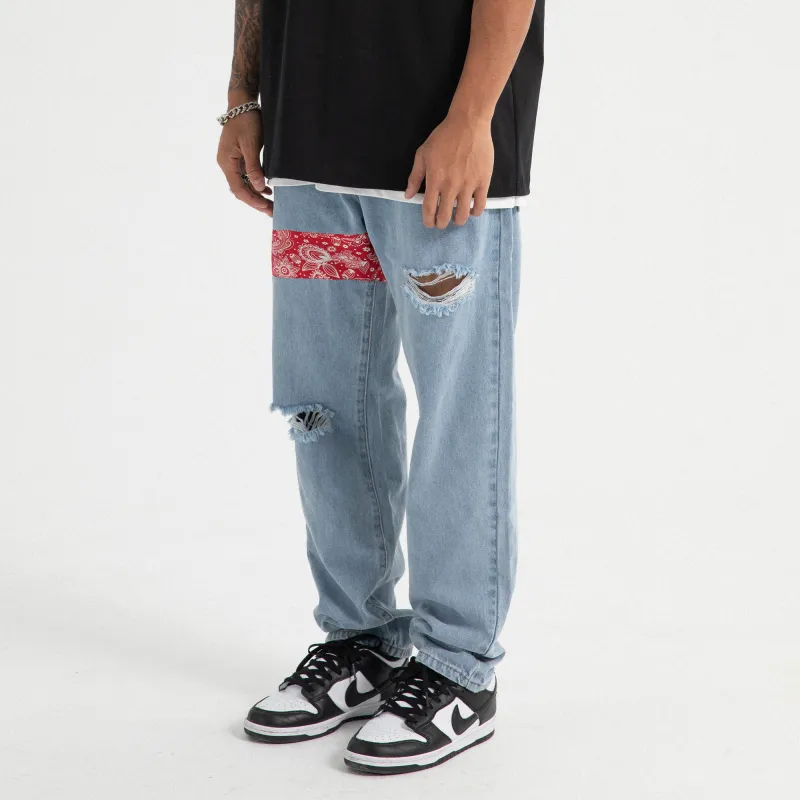 JUST VIBE Straight Jeans Unisex Denim Blue-5