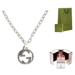 Gucci Interlocking G Pendant Necklace 925 Sterling Silver-8