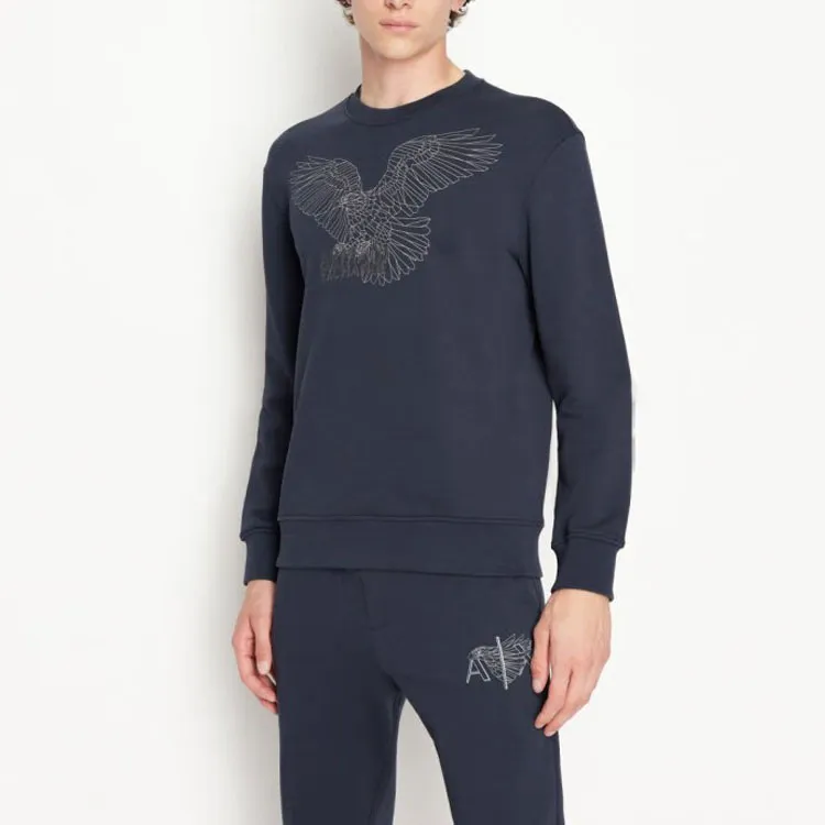 ARMANI EXCHANGE Sweatshirts Men Navy Blue-3