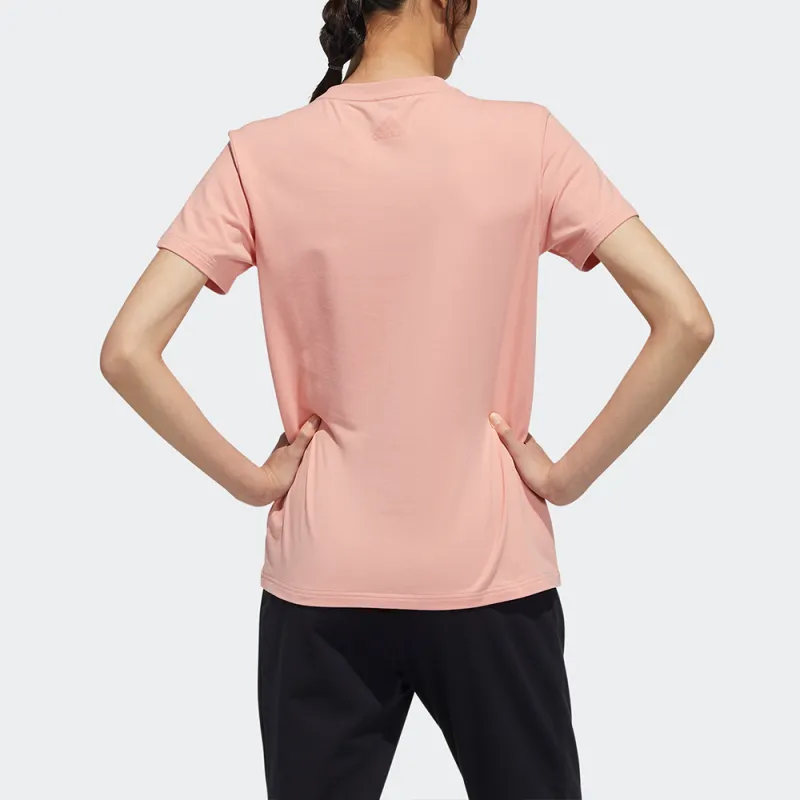 Adidas Set in Sleeve T Shirt Women's Pink-2
