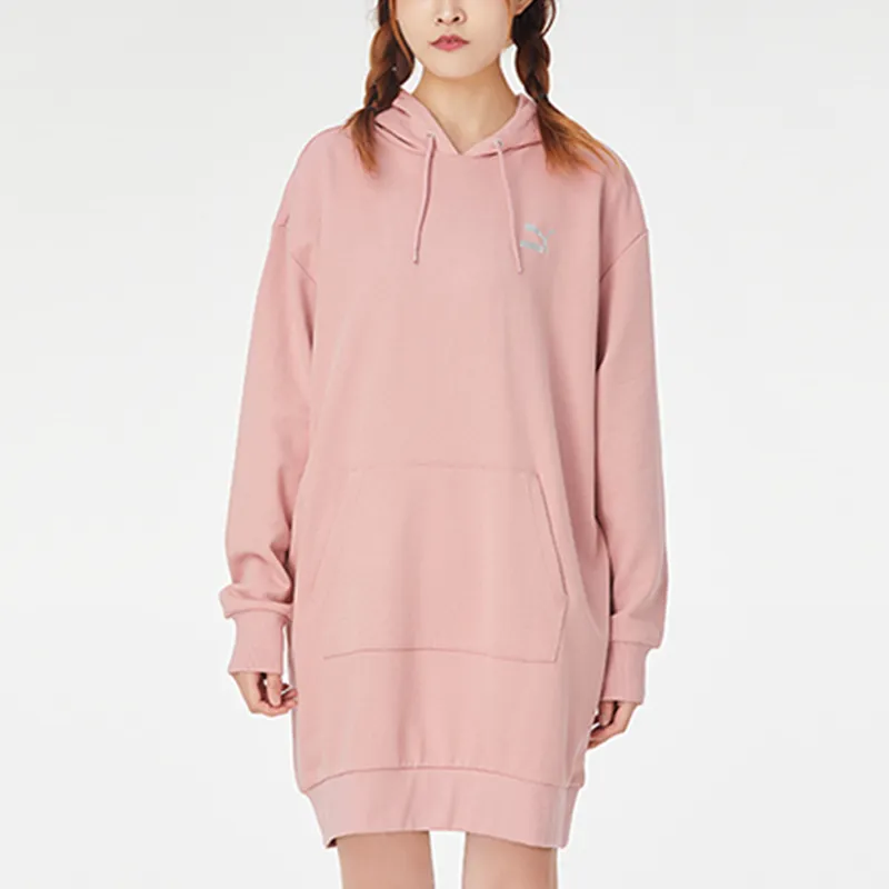 PUMA Long Sleeved Dresses Women's Pink-2